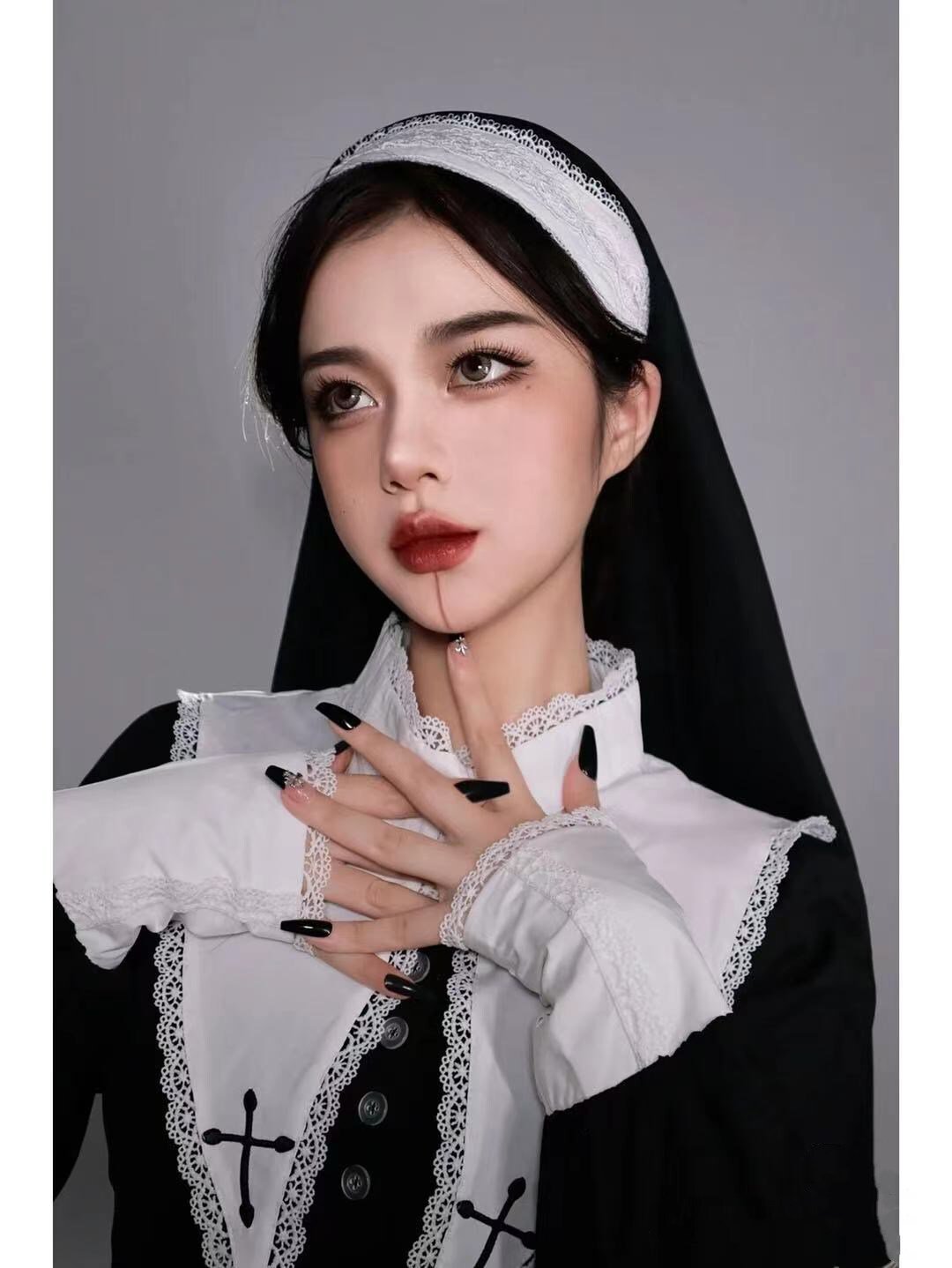 レディース ワンピース コスプレ コスチューム ミニ ショート 膝上 長袖 ラウンドネック ハイネック 襟付き タイト スリム フレア Aライン レース 刺繍 リボン ファスナー 可愛い 主役級 無地 美脚 秋