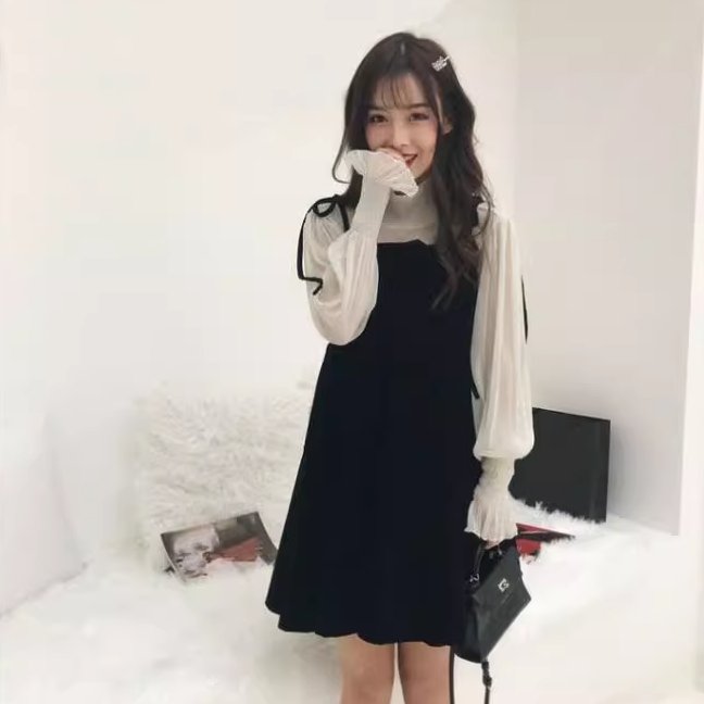 サスペンダードレス2点セットスカー...