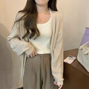 レディース トップス ニット カーディガン 長袖 ボリューム袖 前開き 薄手 大人可愛い 秋 冬 OL 学生 韓国 オルチャン 着回し S M L XL ゆったり ホワイト ブラック アプリコット ブラウン