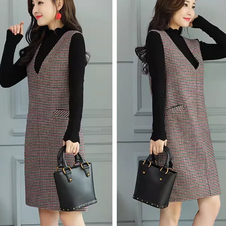 スカート レディース ジャンパースカート ミニスカート ミニ 膝上 袖なし Vネック 襟なし ストレート ポケット かわいい 大人可愛い きれいめ シンプル カジュアル 上品 おしゃれ レトロ アジアン こなれ感 ラフ 個性的 エレガント 主役級 存在感 とろみ感 抜け感 ラブリー