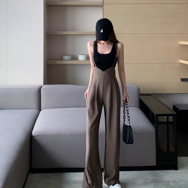パンツ ボトムス サロペット レディース ロングパンツ ワイドパンツ ロング 丈長 ワイド スリット サイドスリット ポケット 薄手 かわいい 大人可愛い きれいめ シンプル カジュアル 上品 おしゃれ かっこいい レトロ アジアン こなれ感 ラフ ルーズ 個性的 クール モード系