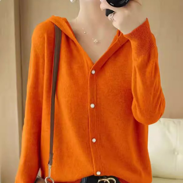 トップス ニット セーター カーディガン パーカー アウター 上着 レディース 羽織 前開き 長袖 フード もこもこ ふわふわ ふっくら 伸縮性 ボタン かわいい 大人可愛い きれいめ シンプル カジュアル 上品 おしゃれ かっこいい レトロ アジアン こなれ感 ラフ ルーズ 個性的
