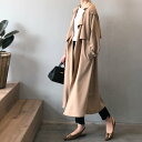 コート アウター 上着 羽織 前開き ロング 丈長 長袖 Vネック 襟付き ワイド ポケット 大人可愛い きれいめ シンプル 上品 おしゃれ かっこいい こなれ感 ラフ ガーリー ルーズ クール