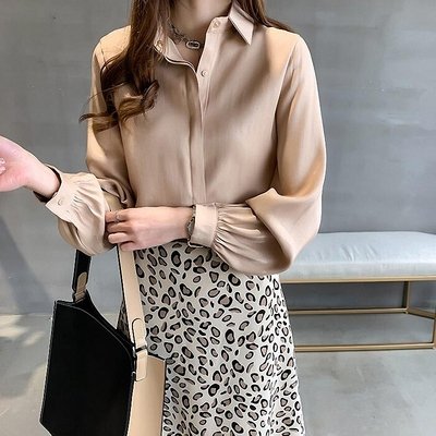 Long-Sleeved - トップス シャツ 長袖 角襟 前開き ボタンかわいい 大人可愛い きれいめ シンプル 上品 おしゃれ かっこいい レトロ こなれ感 個性的 主役級 存在感 抜け感 オールシーズン シーズンレス キュート クール 清楚 フォーマル ナチュラル ベーシック 無地 レディース 女性用 ママ