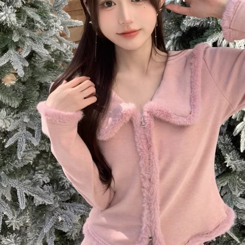 2点セット ジャケット パンツ ボトムス スーツ セットアップ 上着 レディース 羽織 前開き ロングパンツ ワイドパンツ ツーピーストップス ショート 長袖 襟付き ワイド ストレート ふわふわ ふっくら ハイウエスト ウエストゴム 伸縮性 かわいい 大人可愛い きれいめ