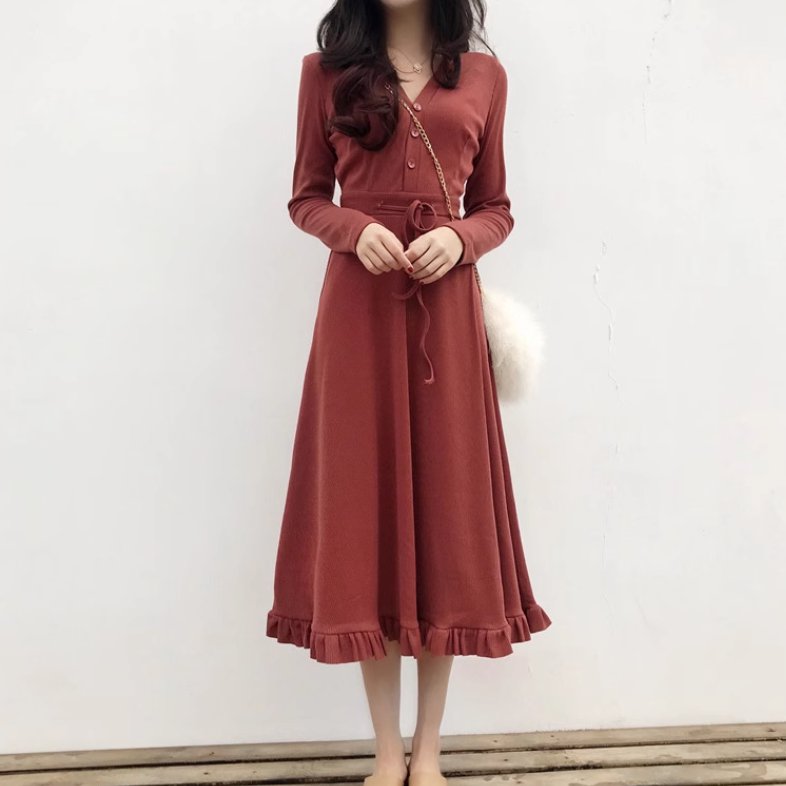 スカート ワンピース ニット セーター プルオーバー ドレス レディース ニットワンピ ニットスカート ..