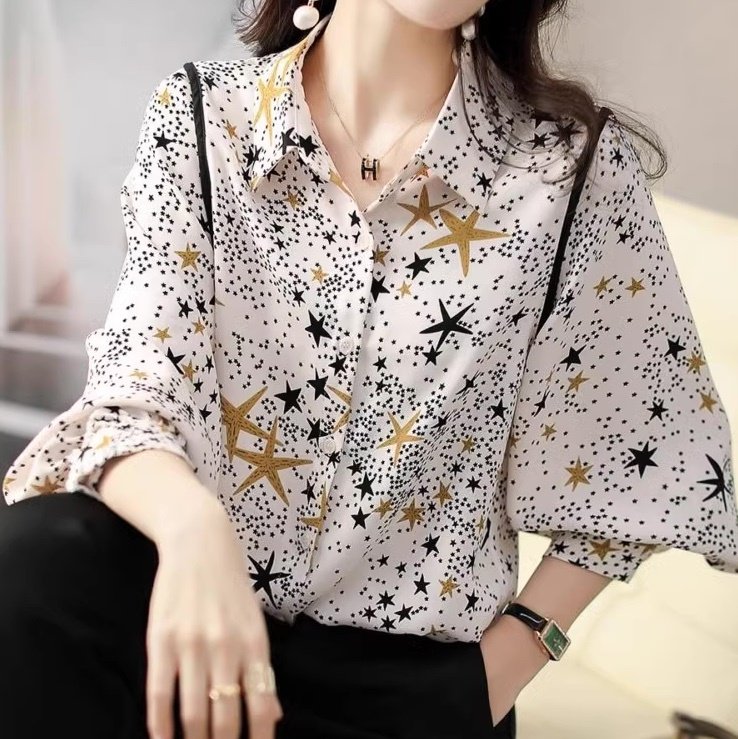 トップス シャツ ブラウス レディース 長袖 ボリューム袖 Vネック 襟付き フェミニン シフォン 前開き かわいい 大人可愛い きれいめ シンプル カジュアル おしゃれ かっこいい レトロ こなれ感 ガーリー エレガント モダン 抜け感 ラブリー キュート アクティブ