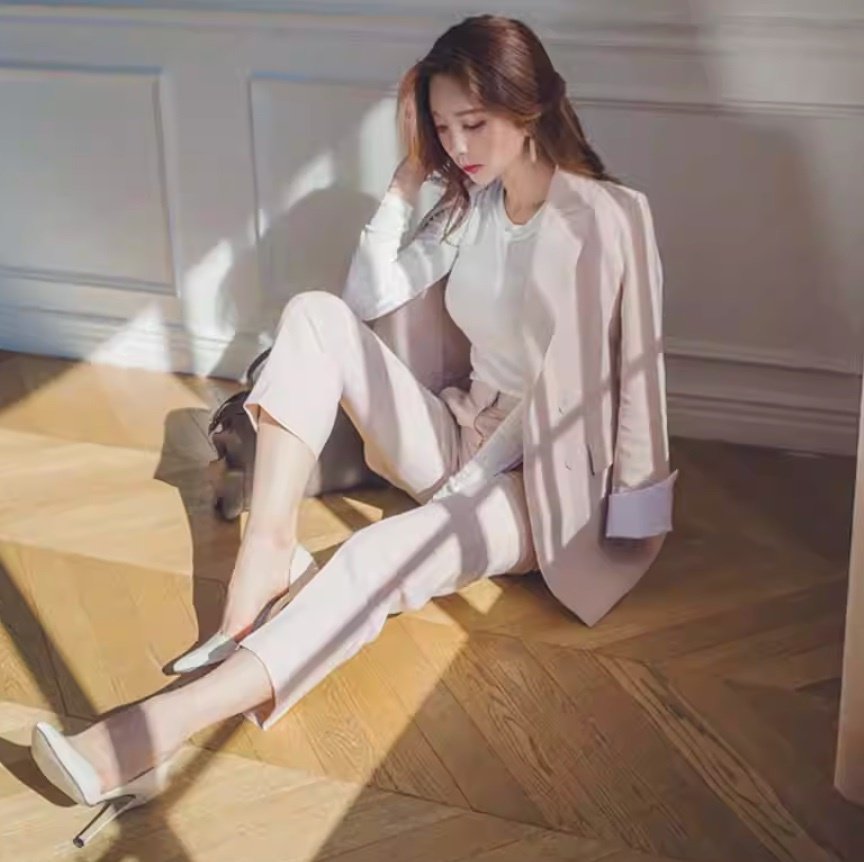 ジャケット パンツ ボトムス スーツ セットアップ 上着 レディース アンクル丈 長袖 襟付き きれいめ シンプル 上品 おしゃれ かっこいい エレガント モダン フォーマル 抜け感 ベーシック ナチュラル 無地 春 秋 冠婚葬祭 授業参観 会議 MTG ミーティング プレゼン オフィス