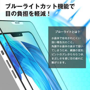 《送料無料》 強化ガラスフィルム ブルーライトカット フィルム ガラスフィルム 液晶保護 保護フィルム 硬度9H iPhone 12 Pro iPhone11 iPhoneSE iPhone8 iPhone7 指紋防止 衝撃吸収