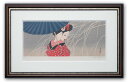 中原淳一 木版画・雨
