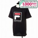 フィラ Tシャツ 半袖 メンズ HERITAGE LM913787 001 ブラック FILA tシャツ 綿 ブランド ロゴ カジュアル スポーツ