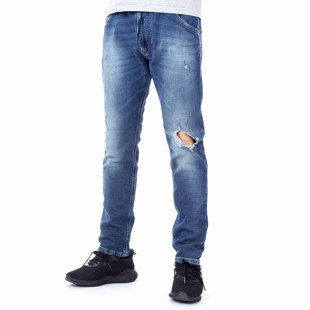 【返品送料無料】 ディーゼル ジーンズ デニム メンズ KROOLEY-NE JOGG JEANS 00CYKI 084TZ 01 ジョグジーンズ リラックス ストレッチ ウエスト紐 ドローコード DIESEL