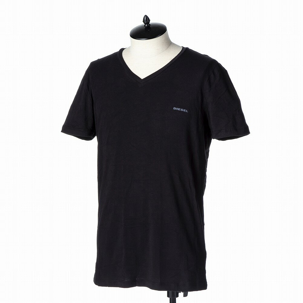 DIESEL Tシャツ ブランド 3枚組 00SHGU 0JAQX 900 ALL-TIMERS コットンストレッチ Vネック 半袖 セット メンズ ブラック ディーゼル 3