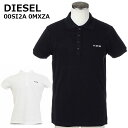 【 2色展開 】 ディーゼル メンズ ポロシャツ DIESEL00SI2A 0MXZA ゴルフ テニス おしゃれ 人気 ギフト プレゼント 【 ホワイト ブラック 】【 白 黒 】【 送料無料 】【 あす楽 】