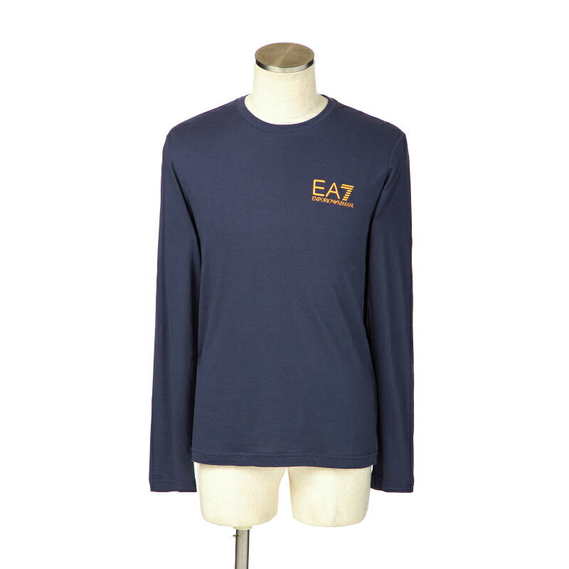 EA7 Tシャツ ブランド 6ZPT28 PJA2Z 1994 メンズ レディース ユニセックス エンポリオアルマーニ イーエーセブン エアセッテ 長袖 春 uネック 綿 コットン トップス シンプル おしゃれ ギフト プレゼント ネイビー 