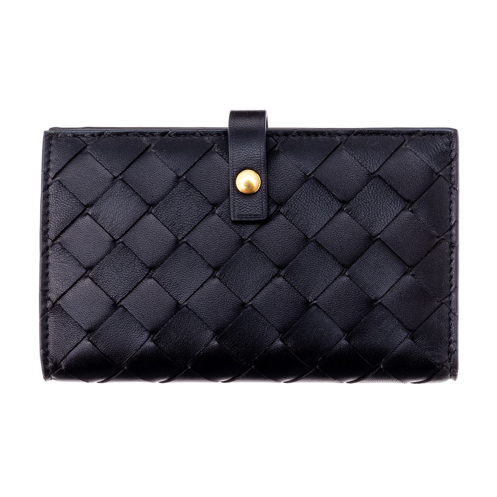 【期間限定最大P20倍！5/16 1:59迄】ボッテガべネタ BOTTEGA VENETA 二つ折り財布 609070 VCPP3 8648 Black 誕生日 プレゼント ギフト ボッテガヴェネタ 送料無料のサムネイル