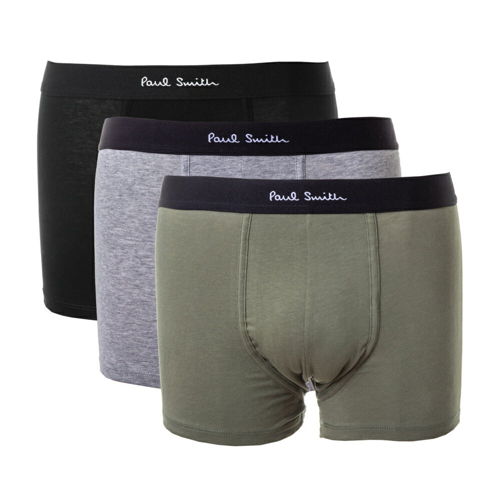 PAUL SMITH ݡ륹ߥ 3Pܥ M1A 914C A3PCK2 1A Black/Khaki/Gray  ѥ 3...