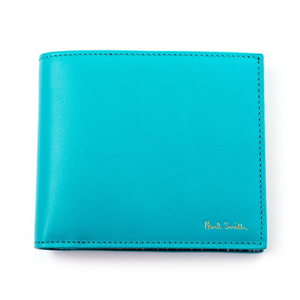 ポール・スミス 二つ折り財布（メンズ） ポールスミス 二つ折り財布 M1A 4833 BMULTI 42-TURQUOISE メンズ PAUL SMITH