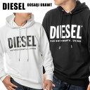 ディーゼル メンズ パーカー 00SAQJ 0BAWT フーディー DIESEL おしゃれ 人気 サイズ ギフト プレゼント 【 白 ホワイト 黒 ブラック】【...