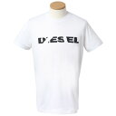 ディーゼル Tシャツ メンズ ディーゼル メンズ Tシャツ T-SHIRT DIESEL 00STXQ R091B 100 White 人気 おしゃれ 白 コーデ ギフト プレゼント 【 あす楽 】 【 送料無料 】