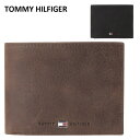 トミーヒルフィガー 二つ折り財布 AM0AM00659 TOMMY HILFIGER メンズ レディース 牛皮革 財布 さいふ 折りたたみ コンパクト財布 小銭入れ カード カード入れ シンプル おしゃれ ブランド ギフト プレゼント 黒 ブラック ブラウン 【 あす楽 】【 送料無料 】