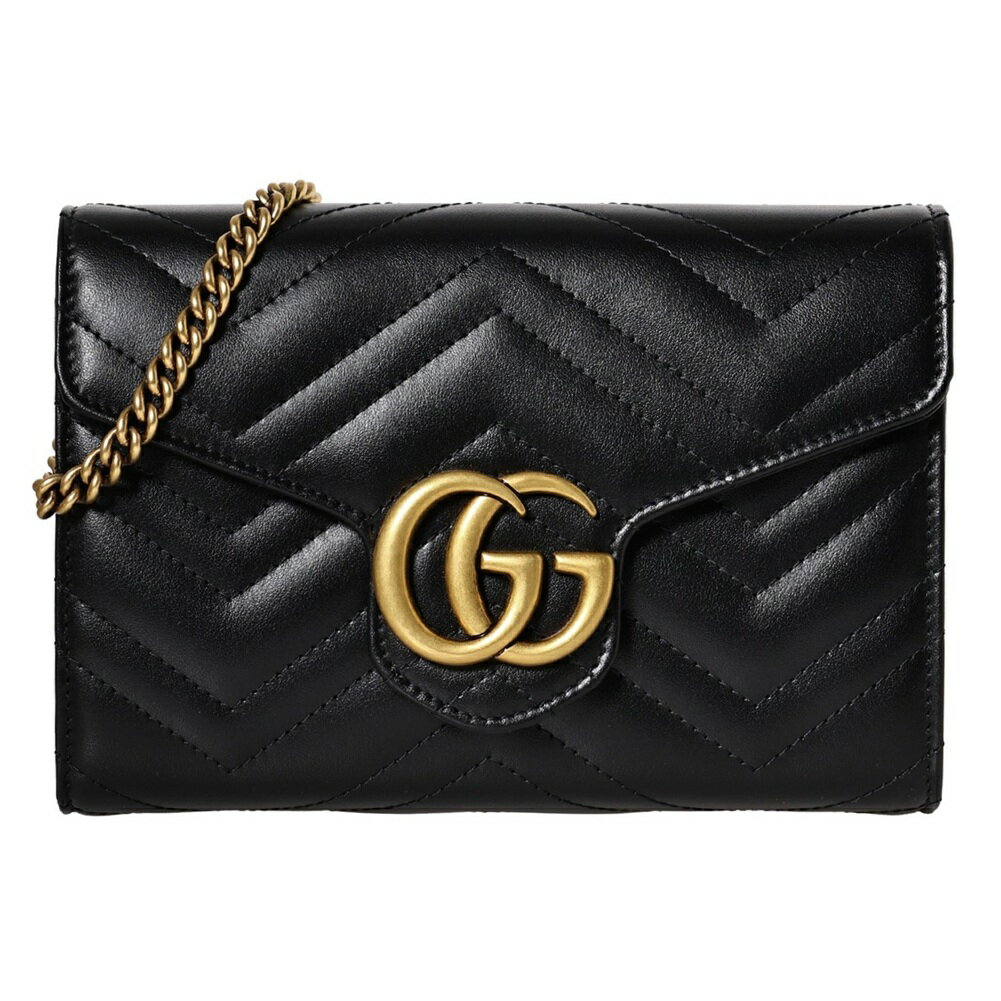 樂天商城 - グッチ チェーンウォレット 474575 DTD1T 1000 ブラック GUCCI