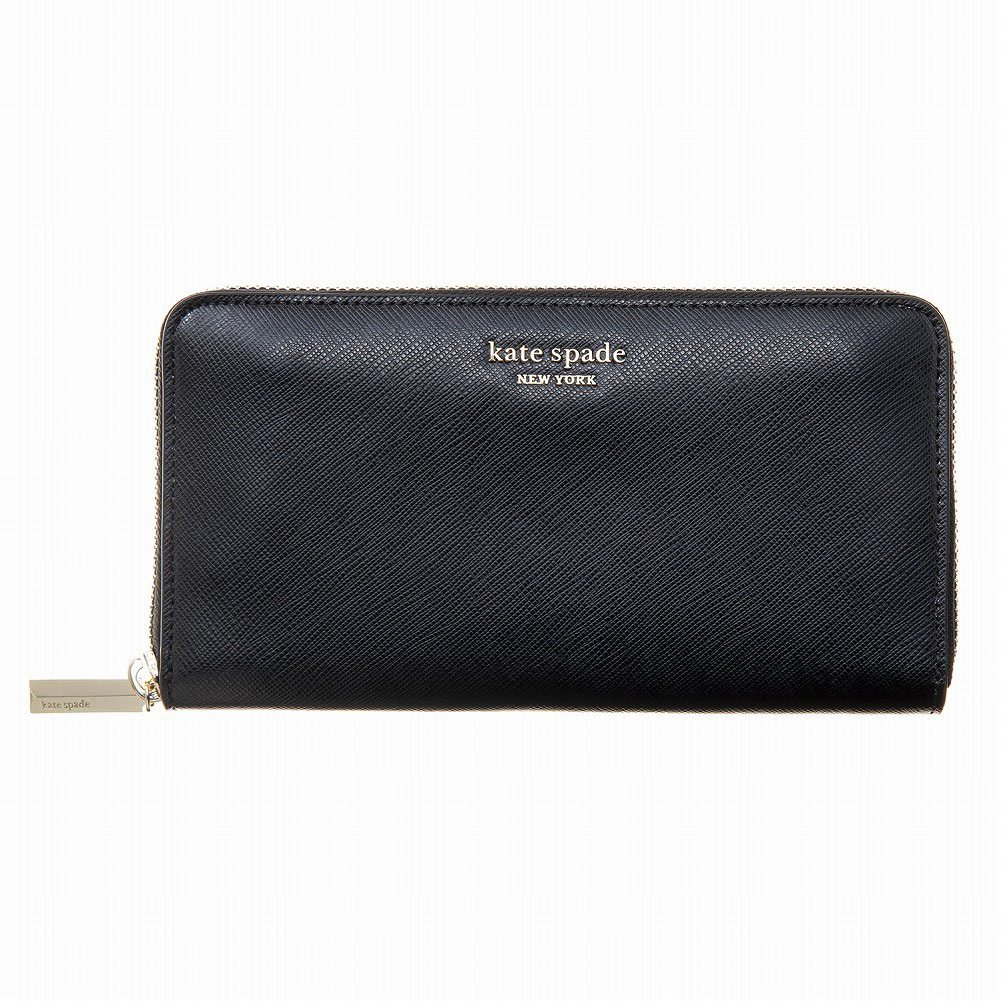 ケイトスペード 長財布 ラウンドファスナー SPENCER ZIP AROUND CONTINENTAL WALLET スペンサー PWRU7848 001 レディース BLACK ブラック kate spade new york 恋人 ご褒美