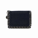 ステラ マッカートニー 三つ折り財布 レディース ステラマッカートニー 財布 521371 W9132 4061 MINI WALLET FALABELLA ミニウォレット ファラベラ 三つ折り財布 ミニ財布 チェーントリミング Navy レディース ネイビー Stella McCartney