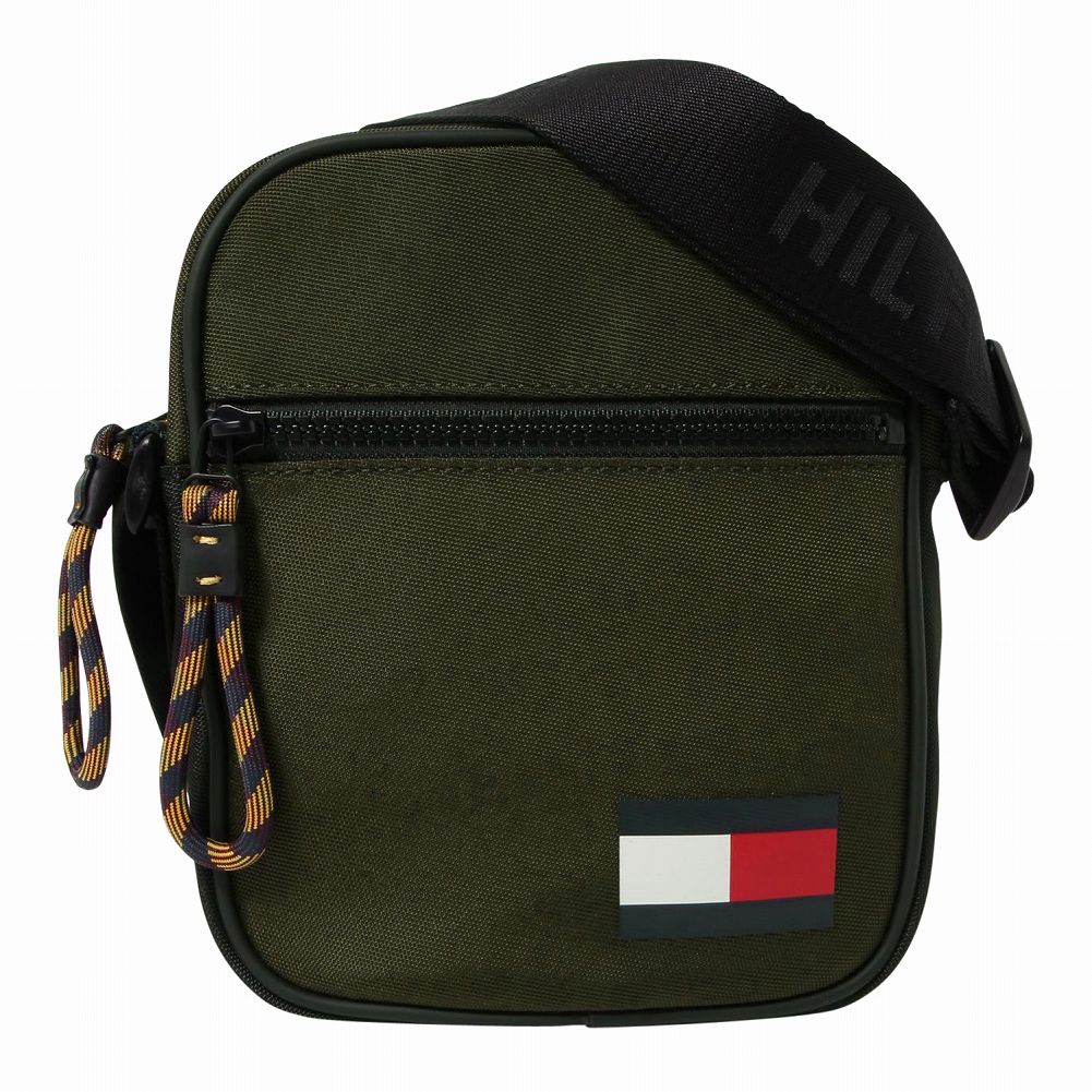 楽天Select Soleilトミーヒルフィガー ショルダーバッグ AM0AM06494MR8 旅行 お出かけ かっこいい メンズ カーキ TOMMY HILFIGER