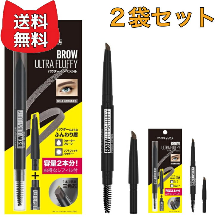 MAYBELLINE(メイベリン) ファッションブロウ パウダーインペンシル N レフィル付きセット BR-1 自然な濃茶色 