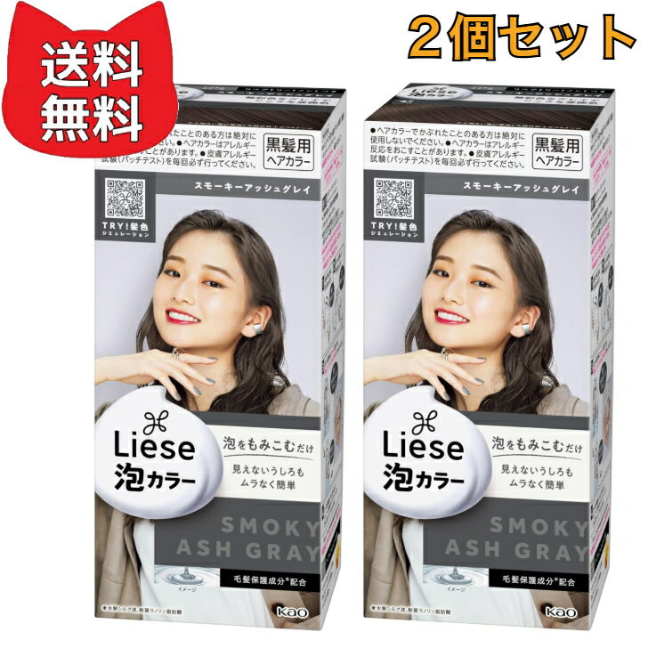 乐天商城 - リーゼ 泡カラー スモーキーアッシュグレイ 108ml 【2個セット】黒髪用