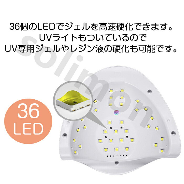 送料無料【UV+LED二重光源】 LED & UV ネイルライト ネイルライト led UV＋LED UV/LEDライト　人感センサー付　低ヒート機能 ネイルドライヤー　UVライトUVライト ジェルネイル スターター LEDランプ UVライト レジン UVクラフトレジン uvライト uvライト ネイル