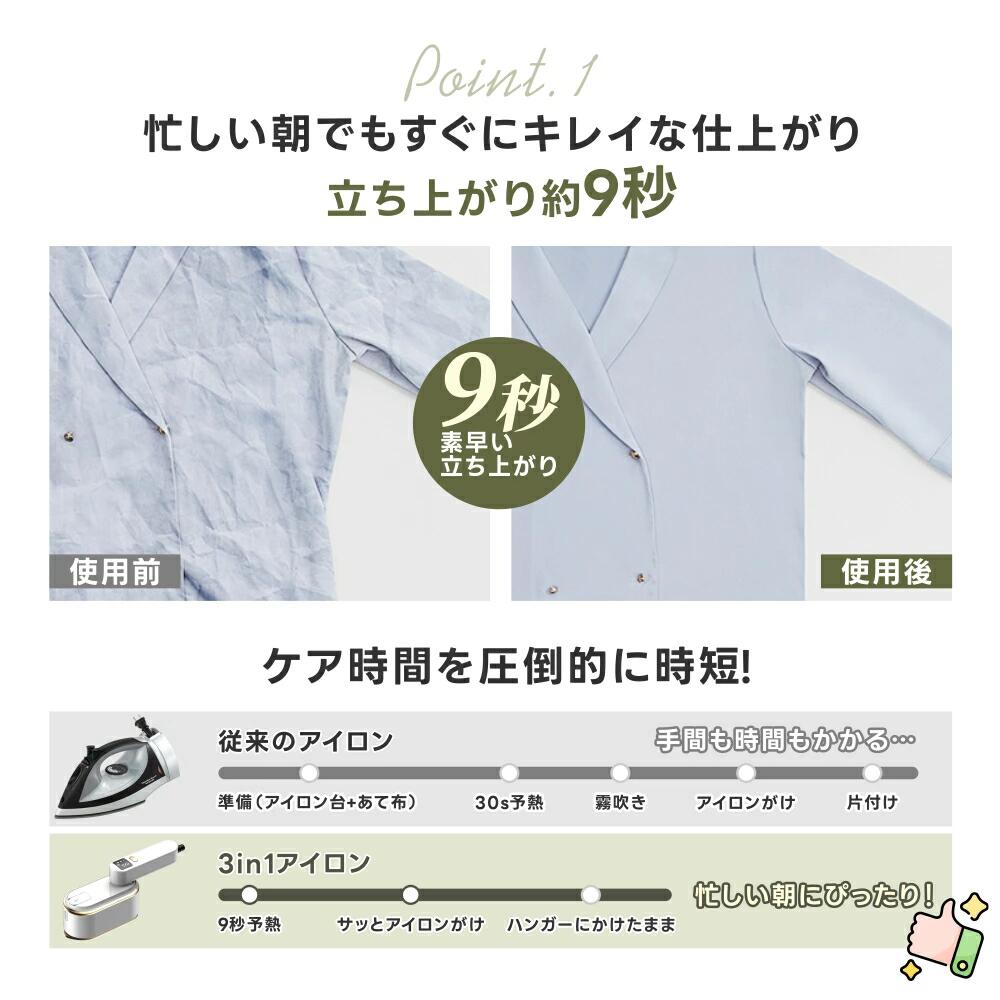 【6年保証期間】スチームアイロン 衣類スチーマ...の紹介画像3