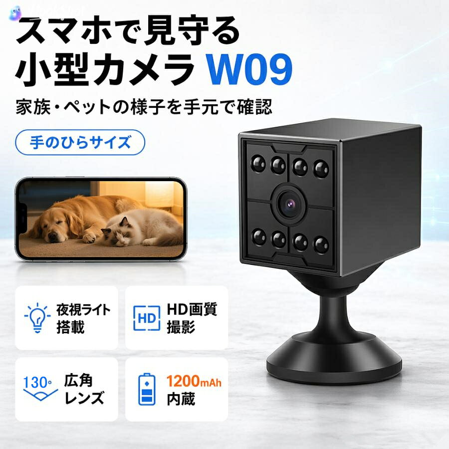 【防犯カメラステッカー5枚特典付】小型防犯カメラ 隠しカメラ スマホ連動 小型 10...