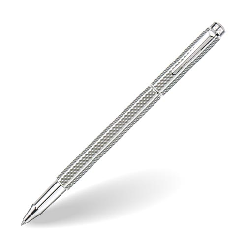 CARAN D'ACHE カランダッシュ エクリドール キューブリック シルバープレート&パラジウムコート ローラーボール 0838-377