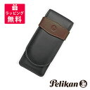 ペリカン PELIKAN ペンケース 3本用 TG-34 ブラック/ブラウン