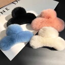 \2点10%OFF、3点20%OFF COUPON/ヘアークリップ 全16色 フィックラビット 15cm エコファー ふわふわ もこもこ バンスクリップ 上品 ヘアアクセサリー 大きめ 黒 髪留め カジュアル まとめ髪 アップスタイル デイリー イベント パーティー 小物 ヘアアレンジ