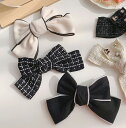 \2点10%OFF、3点20%OFF COUPON/リボン バレッタ 全2色 フェルト 起毛 ビッグ ヘアアクセサリー りぼん 大きめ 黒 結婚式 髪留め ヘッ...