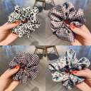 \2点10%OFF、3点20%OFF COUPON/ヘアゴム 全6柄 シュシュ 千鳥柄 アニマル柄 ドット柄 お得 小さめ ヘアアクセサリー 小さい 髪留め ヘッドアクセサリー パーティー 可愛い デイリー キュート ヘアアレンジ 七五三 学校行事 韓国 大人 子供