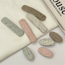 \2点10%OFF、3点20%OFF COUPON/ヘアピン 全8種類 ツイード風 スリーピン パッチン留め 普段使い 小さめ ヘアアクセサリー 髪留め パーテ...