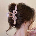 \2点10%OFF、3点20%OFF COUPON/ヘアクリップ 全4色 リボンモチーフ バンスクリップ ヘアアクセサリー 大きい 大きめ 黒 茶 謝恩会 髪留め 普段使い 髪飾り 上品 エレガント パーティー お呼ばれ アップスタイル レディース プレゼント ギフト