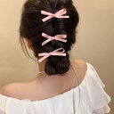 ヘアピン 3個 セット 全4色 ヘアクリップ 小さめ 小さいリボン 普段使い 黒 青 りぼん ヘアアクセサリー 髪留め パーティー 可愛い かわいい オフィス ...