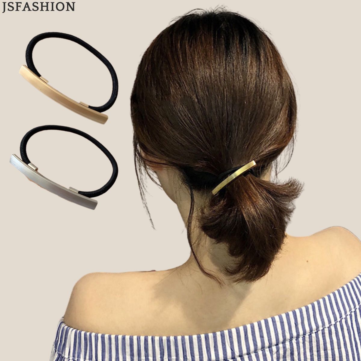 Rakuten - ヘアゴム レディース メタル シンプル ヘアアクセサリー 大人 まとめ髪 ポニーテール ゴールド シルバー 高見え おしゃれ ゴールド シルバー