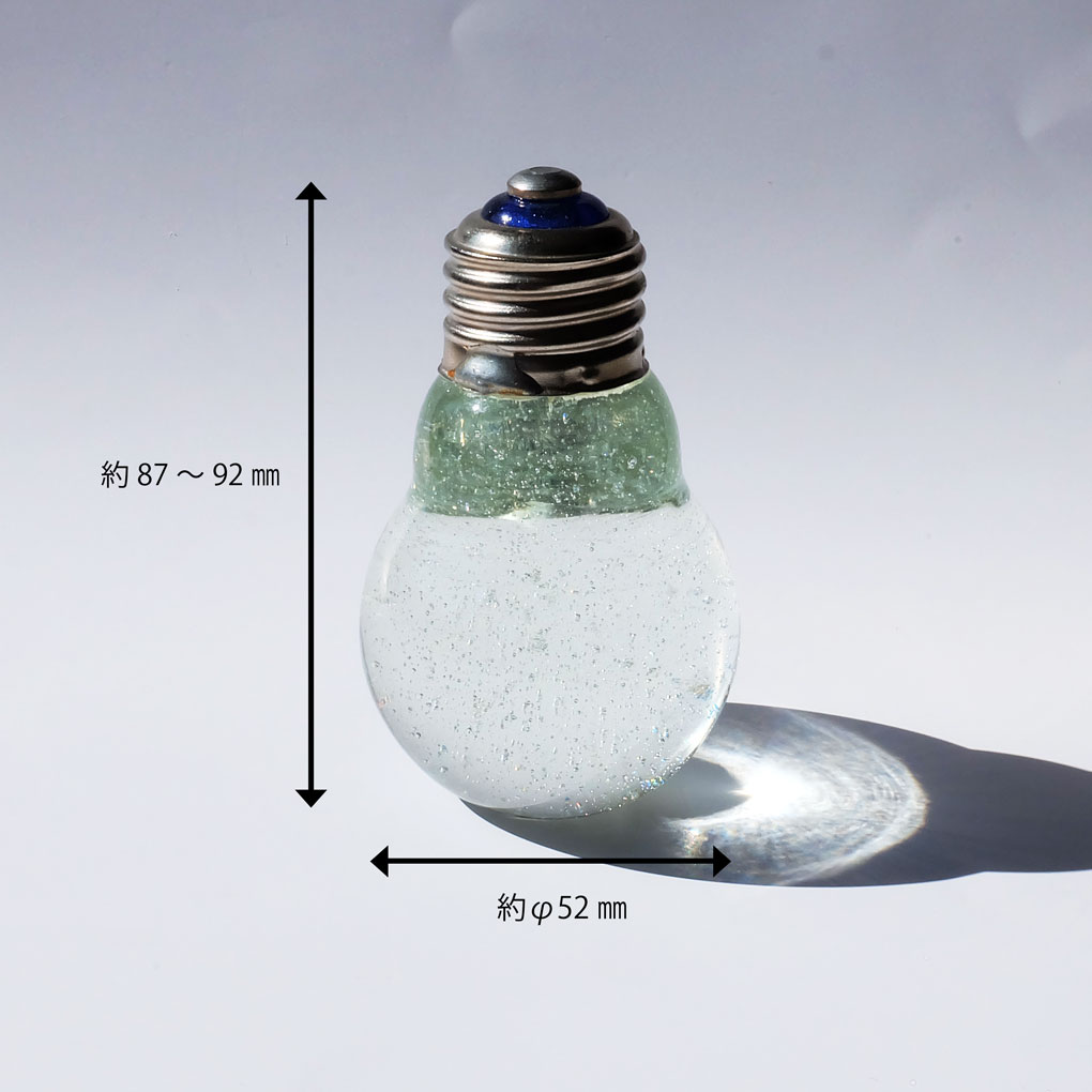 アナログラス 電球型オブジェ クリアタイプ(蛍光灯リサイクルガラス製) [2]