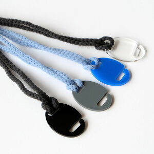 ひも付きマスクフック スポーティ 4点セット(クリア・ブルー・グレー・ブラック) アクリル製