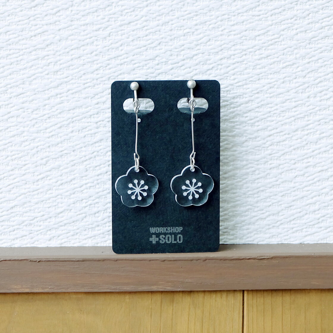 クリアカラー 梅 イヤリング