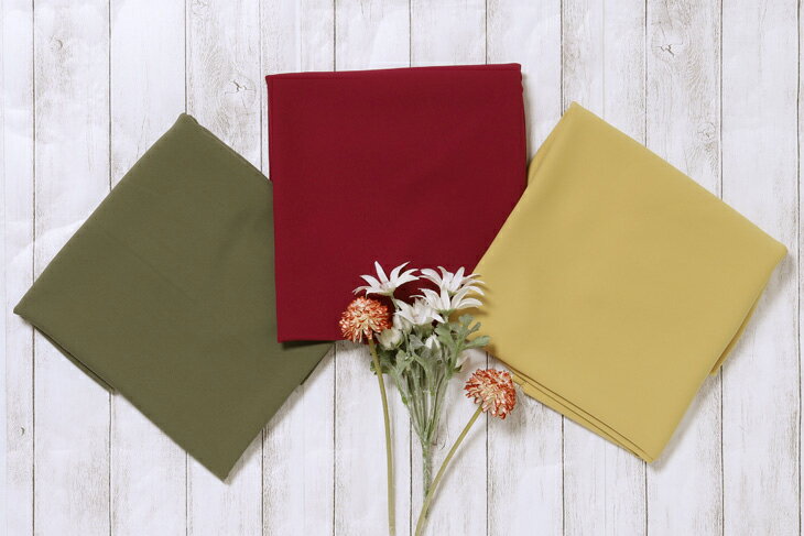 Cotton （Solid Color） - 二重織フェルチアストレッチ（カラフルカラー） 無地 布 生地 手作り カット50cm単位(商品番号:52171-2)