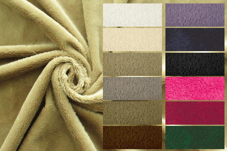 マイクロベルボア 無地 布 生地 手作り カット50cm単位(商品番号:43803)