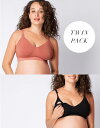 Seraphine SAMANTHA <授乳対応> シームレスマタニティブラ -テラコッタ&ブラック <2点セット>