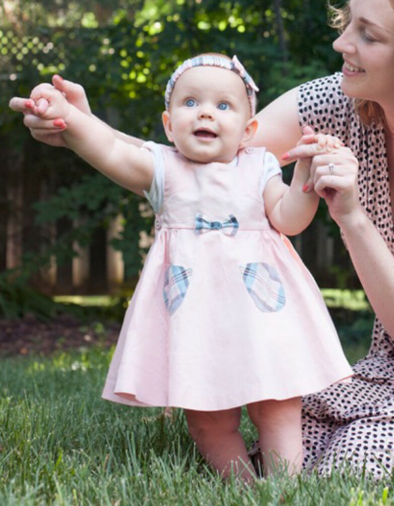 Seraphine BABY ELLA COTTON コットンベビーピナフォワドレス -ピンク